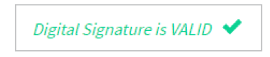 digital signature is valid